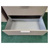 5-Drawer Lateral File Cabinet - Grey Metal - NO KEY