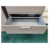5-Drawer Lateral File Cabinet - Grey Metal - NO KEY
