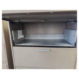 5-Drawer Lateral File Cabinet - Grey Metal - HAS KEY