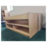 (2) Large Wooden Display Shelving Units