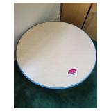 Round Low Height Activity Table with Blue Frame