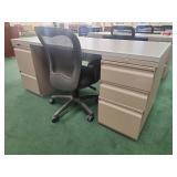 Modern Office Workstation Set with Mesh Chair