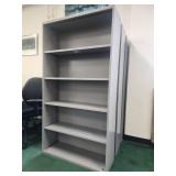 6-Shelf Metal Bookcase - 72\" Height