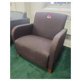 Brown Upholstered Club Chair