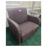 Brown Upholstered Club Chair