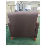 Brown Upholstered Club Chair