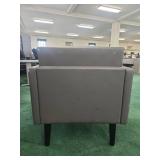 Grey Leather Club Chairs - Set of Commercial Lounge Seating