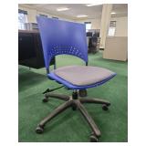 Modern Blue Office Task Chair and Desk