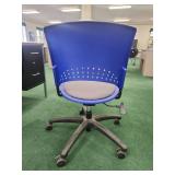 Modern Blue Office Task Chair and Desk