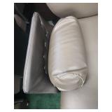 Grey Leather Office Club Chairs Set
