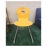 Yellow Student Chair with Chrome Base