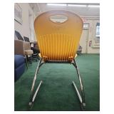 Yellow Student Chair with Chrome Base