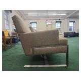 Modern Chrome-Base Lounge Chair