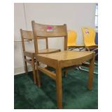 (2) Wooden Library Chair