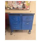 Vintage Industrial Mobile Tool Cabinet