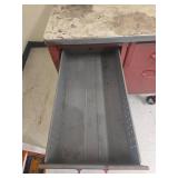 Vintage Industrial Metal Desk with Wheels