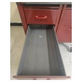 Vintage Industrial Metal Desk with Wheels