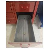 Vintage Industrial Metal Desk with Wheels