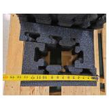 (11) Black 18 in. W x 18 in. L x 0.3 in. Thick Rubber Exercise Gym Flooring Tiles (6 Tiles per Case) (14.3 sq. ft. X 11)
