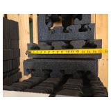 (11) Black 18 in. W x 18 in. L x 0.3 in. Thick Rubber Exercise Gym Flooring Tiles (6 Tiles per Case) (14.3 sq. ft. X 11)