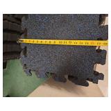 (11) Black 18 in. W x 18 in. L x 0.3 in. Thick Rubber Exercise Gym Flooring Tiles (6 Tiles per Case) (14.3 sq. ft. X 11)