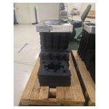 (11) Black 18 in. W x 18 in. L x 0.3 in. Thick Rubber Exercise Gym Flooring Tiles (6 Tiles per Case) (14.3 sq. ft. X 11)