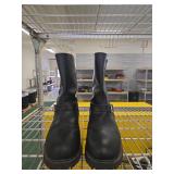 Black Leather Engineer Boots with Buckles Size 12 Wide
