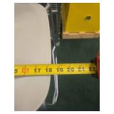 White Perforated Bar-Height Chair