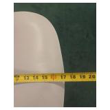 White Perforated Bar-Height Chair