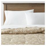 Full/Queen Floral Print Trad Cotton Voile Lofty Quilt Green - Thresholdâ¢