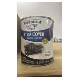 Rust-Oleum 1979502 Painter s Touch Latex Paint  Quart  Gloss Black  1 Quart