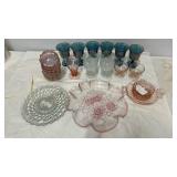 Depression Glass Carinval Glass and other Glassware Collection - Mixed Colors and Patterns