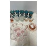 Depression Glass Carinval Glass and other Glassware Collection - Mixed Colors and Patterns