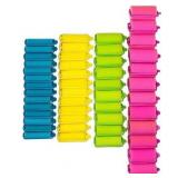 Conair Self-Fastening Barrel Foam Sponge Hair Rollers  Assorted Sizes  Neon  48 Count
