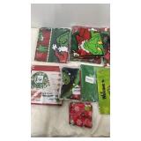Grinch Table Runners Tablecloths Tree Skirt Hanging Banner Bandanas Shower Curtain