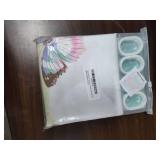 Butterfly Print Shower Curtain Set with Hooks