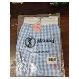 Mstaad Fitness Blue Gingham Workout Shorts size medium women