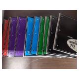 70-Sheet College Ruled Spiral Notebooks 10 Bundle
