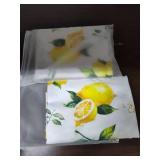 Lemon Watercolor Print Two piece table cloth
