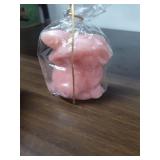 Pink white blue Ceramic Bunny Candles - Set of 12