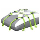 Sailnovo Car Roof Bag Cargo Carrier 20 Cubic,Waterproof Cargo Roof Bag for Most Vehicles with/Without Roof Rack with Strap, Anti-Slip Mat,6 Door Hooks(Classic Gray-Green)