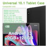 ATOOZ for BYYBUO/KADYBE/Sgin/CZZ/ZZB/Okaysea/HAPPYBE/ANYLAKE/Freeski/Velorim/Moderness MB1001 10.1 DOOGEE T10/U10/U9 Tablet Case 10.1 Inch with Stand Silicone Universal Kids Case (Black)