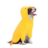 DELIFUR Dog Halloween Duck Costume - Adorable Dog Hoodies for Small Medium Pet Cute Animal Clothes Cosplay Sweatshirt Yellow (Duck, Large)