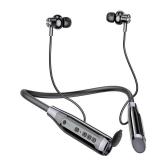 Kinobo Neckband Bluetooth Headphones 6.0 Bluetooth 120 Hours Playtimeï¼IPX7 Sports Waterproof Earbuds with Microphone Noise Cancelling with TF Card Slot ï¼HiFi Stereo (Black)