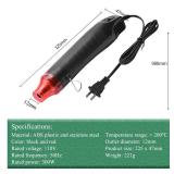 DIDODI Mini Heat Gun 300W Handheld Heat Gun Dual-Temperature 392 & 662 Hot Air Gun Electric Heating Tools for Removing Epoxy Cup Painting Resin Air Bubbles, Drying Crafts & Shrink Wrap Paint