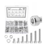 Mr. Pen- Nuts and Bolts Assortment Kit, Multipcs, Stainless Steel, M5 Screws (7 Sizes 6-30mm) Hex Socket Head Cap Assorted Nuts and Bolts, Nut Bolt and Washer Assortment, Bolt and Nut Assortment