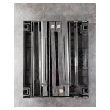 Piffny Locker Organizer Shelfï¼ Adjustable Width and Height, Stackable, Ideal Locker Shelf for School, Office, Gym Lockers, or Even Kitchen Cabinets & Under Sink Organization (Black 1 Pack)