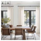 120 Inch Linen Curtains Pinch Pleated for Living Room Tall Windows Custom Made Pleat Drape with Hooks Rings Back Tab Privacy Semi Sheer Extra Long Linen Drape Curtains 120 Length Cream Ivory 10ft