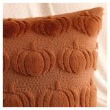 Artscope Fall Pillow Covers 20 x 20 Set of 2 Decorative Autumn Harvest Holiday Pumpkin Throw Pillow Cases Soft Plush Faux Fur Couch Cushion Case for Farmhouse Halloween Sofa Bed Room Home Decor-Rust