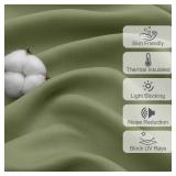 Chyhomenyc Sage Green Short Blackout Curtains 24 Inch Length, Small Kitchen Curtain Tier Rod Pocket Half Window Curtains for Bathroom Basement Cabinet Camper RV Bunk, 2 PCS, Each 30 Wx24 L